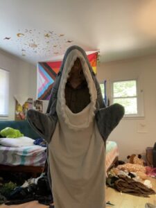 Cartoon Shark Blanket Hoodie photo review