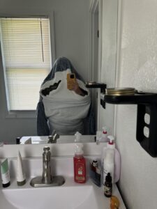 Cartoon Shark Blanket Hoodie photo review