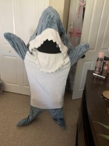 Cartoon Shark Blanket Hoodie photo review