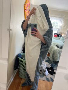 Cartoon Shark Blanket Hoodie photo review