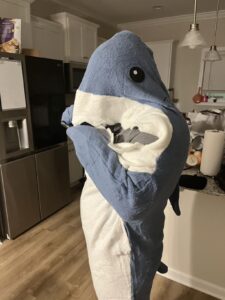 Cartoon Shark Blanket Hoodie photo review